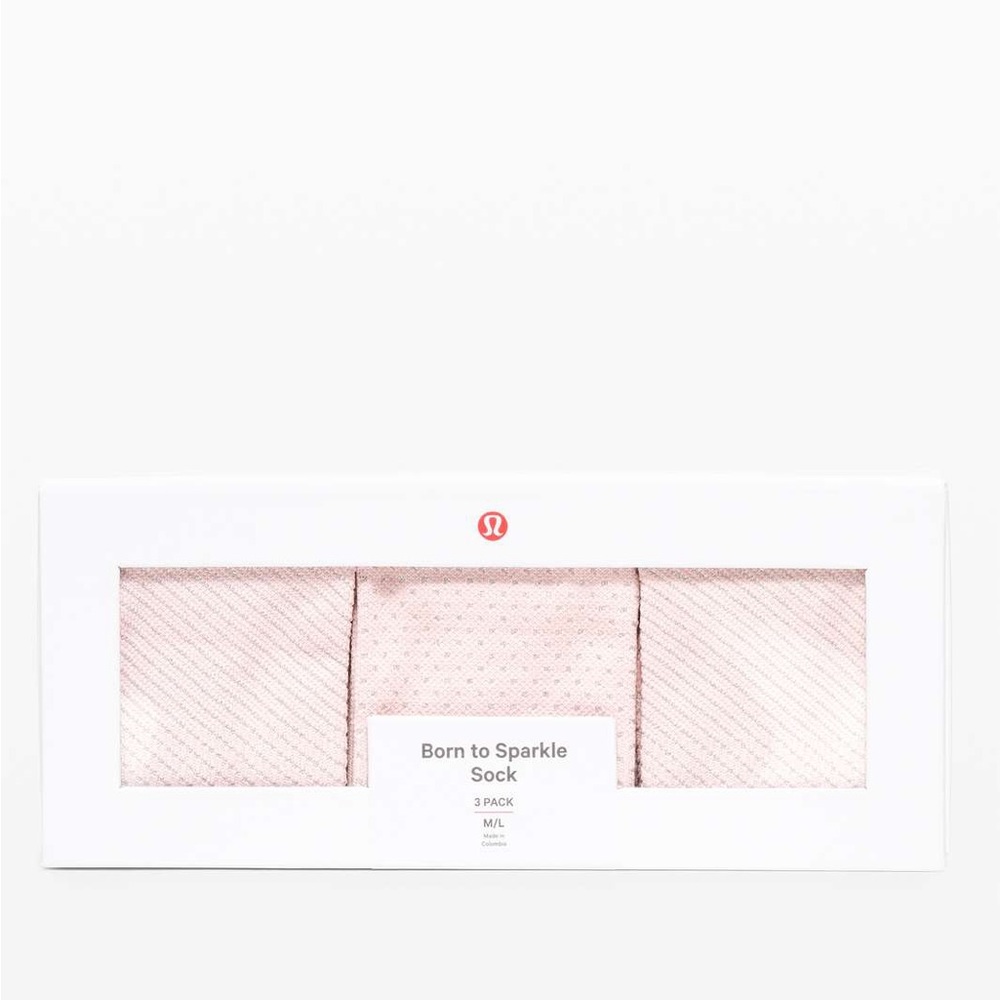 New Lululemon Born to Sparkle Sock 3 Pack